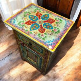 kh27 216 a indian furniture hand painted bedside table top