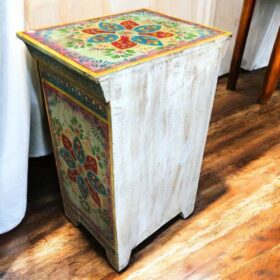 kh27 216 a indian furniture hand painted bedside table back