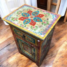 kh27 216 b indian furniture hand painted bedside table top