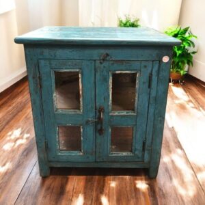 kh27 42 indian furniture jodhpur blue cabinet front