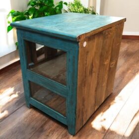 kh27 42 indian furniture jodhpur blue cabinet back