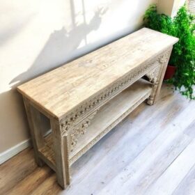 kh27 204 indian furniture whitewash console table above