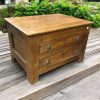 kh27 163 indian furniture teak low 2 drawer table main