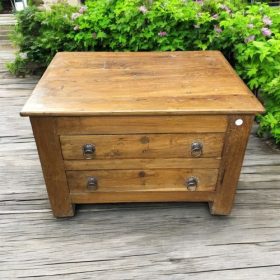 kh27 163 indian furniture teak low 2 drawer table front