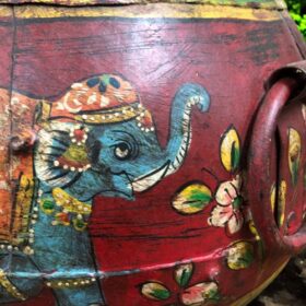 kh27 205 indian furniture hand painted old water pot details