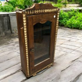 kh27 24 d indian furniture teak glass door cabinet left