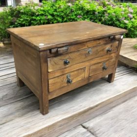 kh27 40 indian furniture vintage low writing desk left