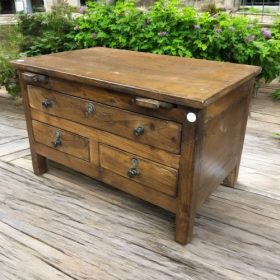 kh27 40 indian furniture vintage low writing desk right