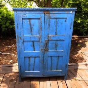 kh27 6 indian furniture big blue cabinet front